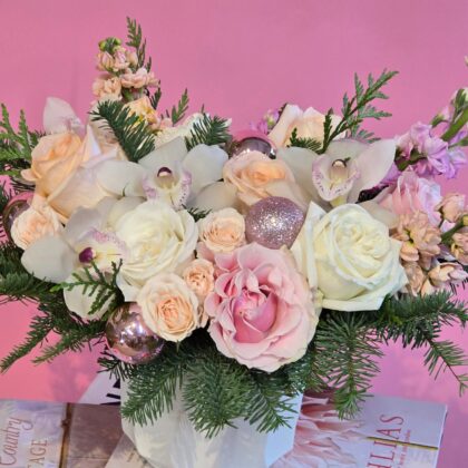 Holiday floral pastel colors arrangement  
